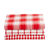 Torchon carreaux coton tissé teint - lot de 3 (rouge)