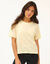 T-shirt bo&icirc;te manches coudes (vanille)