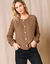 Cardigan boutons "bijoux" (caramel)