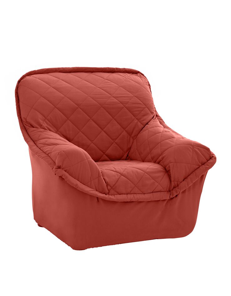 Housse préformée matelassée - fauteuils et canapés (terracotta)