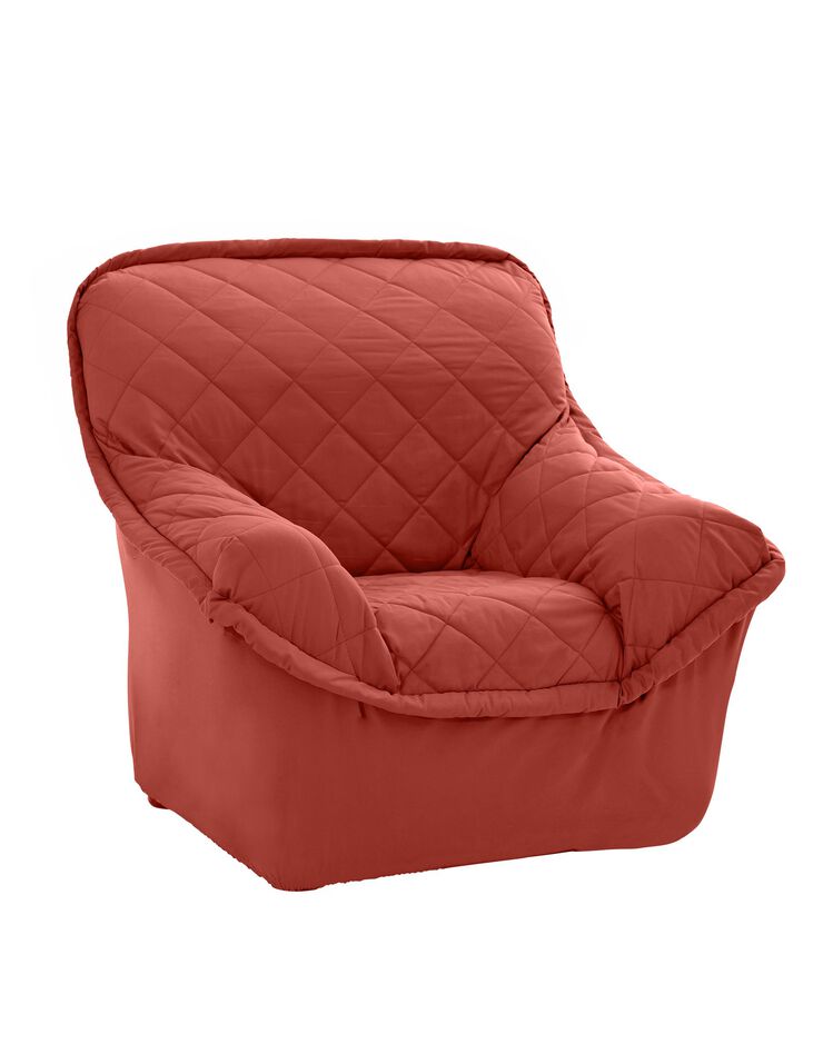 Housse préformée matelassée - fauteuils et canapés (terracotta)