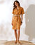 Robe courte saharienne boutonnée (beige)