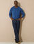 Pull uni col rond (bleu)
