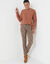 Pull col rond, maille poilue fantaisie (caramel)