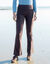 Legging flare taille haute, molleton chaud sp&eacute;cial froid (chocolat)