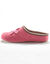 Chaussons mules fleur appliquée - largeur confort (framboise)