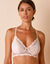 Soutien-gorge forme triangle dentelle et microfibre dos nageur - sans armatures (nude)