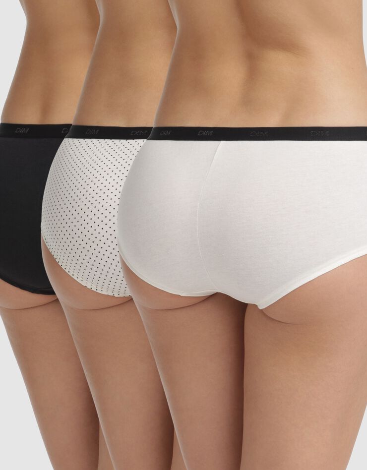 Boxer "Les Pockets" coton stretch imprimés et uni - Lot de 3 (noir) Boxer "Les Pockets" coton stretch imprimés et uni - Lot de 3 (noir)