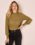 T-shirt dentelle, manches blousantes (kaki)