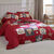 Linge de lit Chalet coton (rouge)