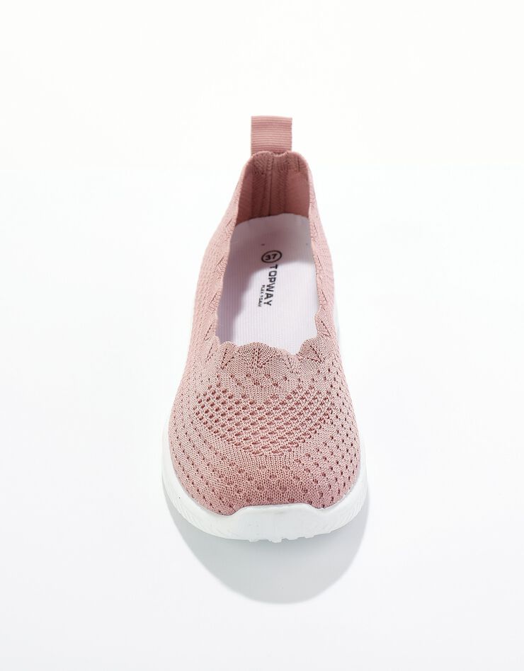 Ballerines mesh respirant semelle blanche (rose) Ballerines mesh respirant semelle blanche (rose)