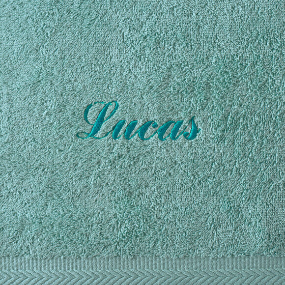 Collection serviettes de bain personnalisables confort moelleux (vert d'eau)