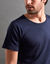 T-shirt sous-v&ecirc;tement homme col rond manches courtes chaleur douce - lot de 2 (marine)