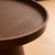 Table d'appoint ronde coloris bois fonc&eacute; (marron)