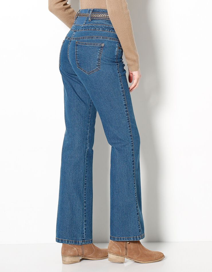 Jean taille haute coupe bootcut entrej. 78 cm (stone) Jean taille haute coupe bootcut entrej. 78 cm (stone)
