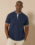 Polo uni col mao maille piquée manches courtes (marine)