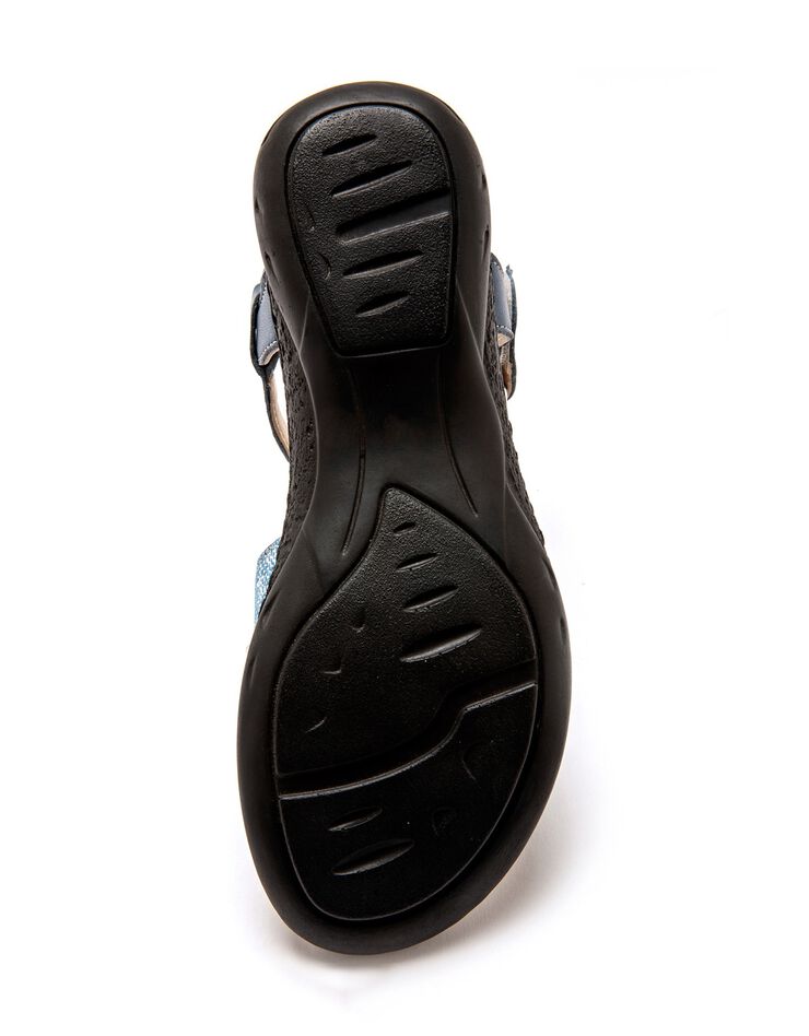 Sandales dessus cuir ultra légères - grande largeur (bleu) Sandales dessus cuir ultra légères - grande largeur (bleu)