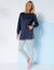 Sweat long, molleton gratté (marine)