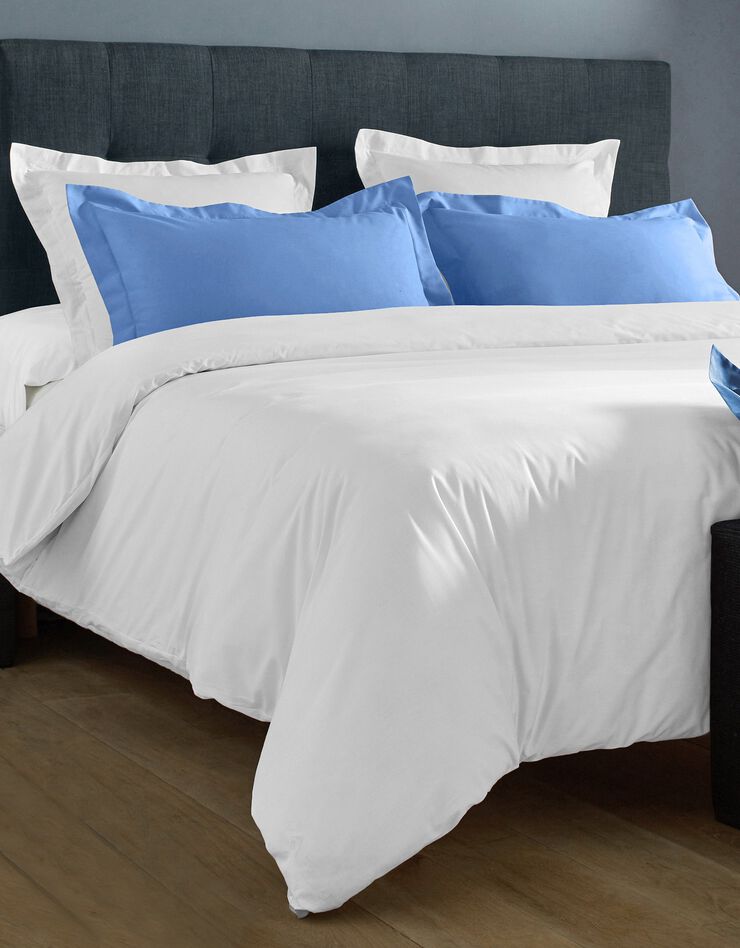 Linge de lit uni polyester-coton Colombine (blanc)