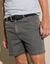 Short denim &eacute;lastiqu&eacute; c&ocirc;t&eacute;s (gris)