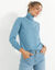 Pull col roulé (bleu grisé)