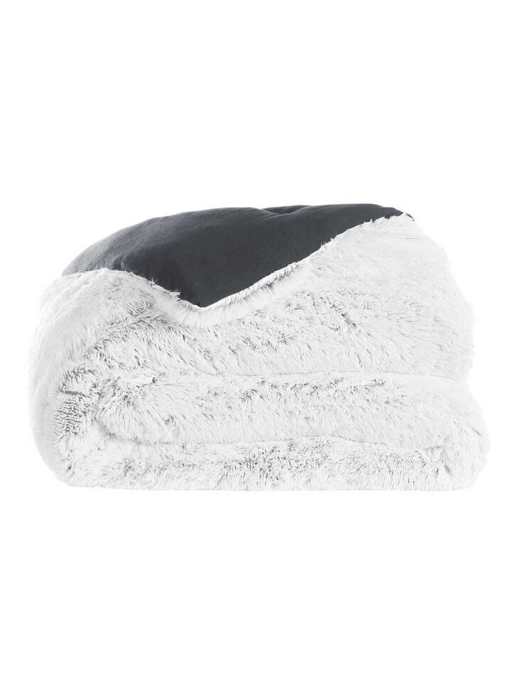 Couette fourrure synthétique 350 g/m2 (gris chiné)