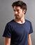 T-shirt sous-v&ecirc;tement homme col rond manches courtes chaleur douce - lot de 2 (marine)