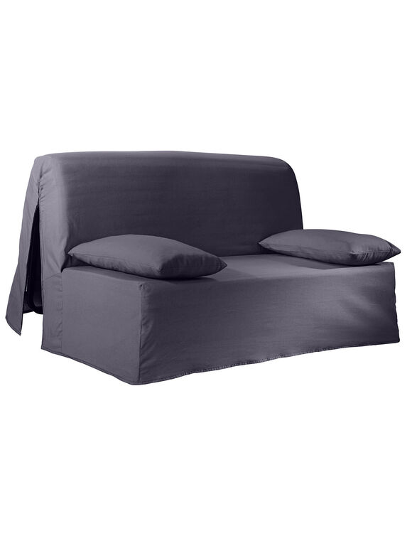 Housse canapé BZ bachette coton uni (gris anthracite)