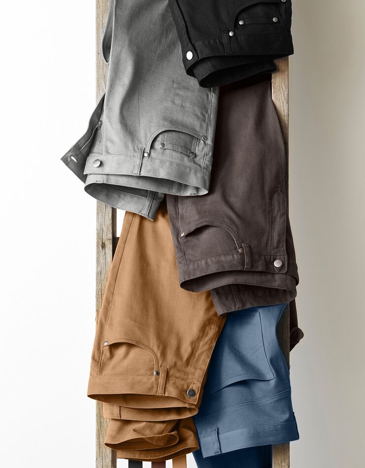 Pantalon droit 5 poches twill coton extensible (ocre) Pantalon droit 5 poches twill coton extensible (ocre)