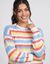 Pull fantaisie rayures multicolores (multicolore)