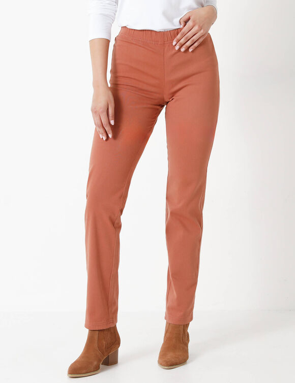Pantalon sculptant, ceinture ventre plat (caramel)