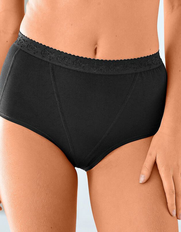 Culotte maxi effet ventre plat - lot de 3 (3 noirs)