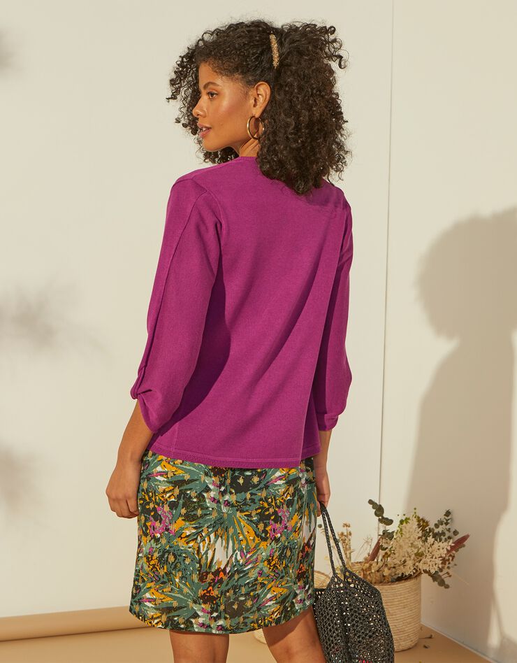 Gilet manches 3/4 (prune) Gilet manches 3/4 (prune)