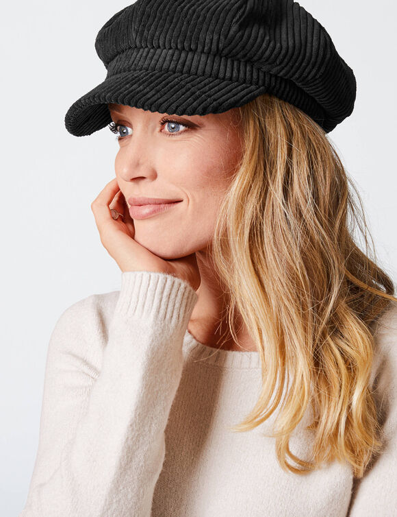 Casquette velours réglable (noir)