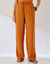 Pantalon large fluide uni (safran)