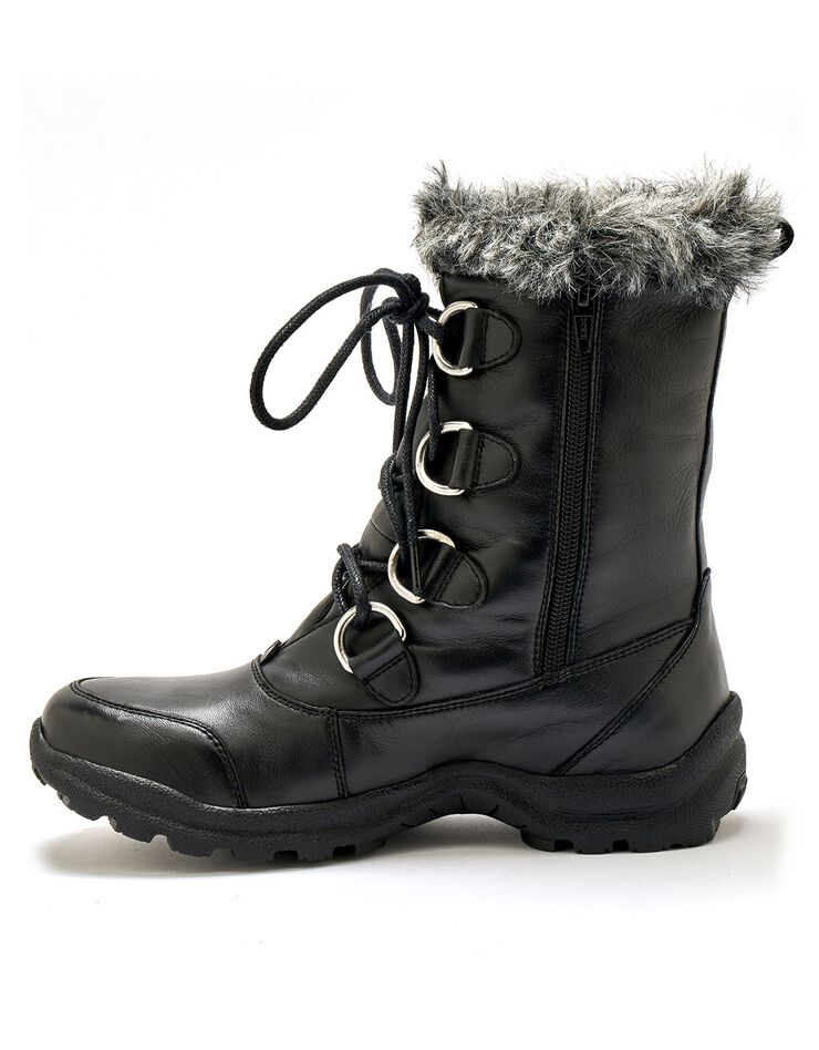 Boots fourrées Largeur confort en cuir (noir) Boots fourrées Largeur confort en cuir (noir)