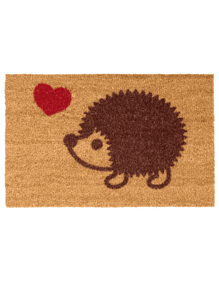 Paillasson extérieur grattoir rectangulaire motif hérisson (marron) Paillasson extérieur grattoir rectangulaire motif hérisson (marron)