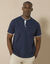Polo uni col mao maille piquée manches courtes (marine)