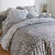 Linge de lit Héritage flanelle à motifs volutes (gris)