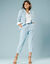 Pantalon 7/8ème fuselé, Spécial Petites (bleu ciel)