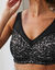 Soutien-gorge minimiseur en dentelle florale - sans armatures (noir)