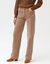 Pantalon velours coupe large taille haute, petite stature (beige)