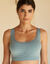 Brassière sans armatures coton stretch et dentelle  (bleu grisé)