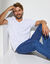 Tee-shirt col V manches courtes (blanc)