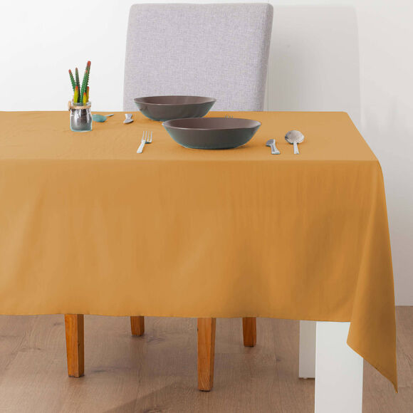 Nappe unie toucher peau de p&ecirc;che (curry)