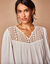 Blouse macramé manches 3/4 (blanc)
