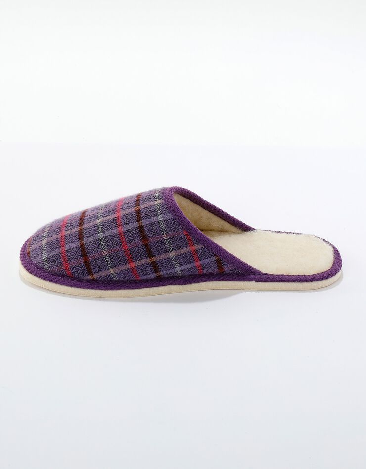 Mules plates silencieuses - imprimé carreaux (violet) Mules plates silencieuses - imprimé carreaux (violet)