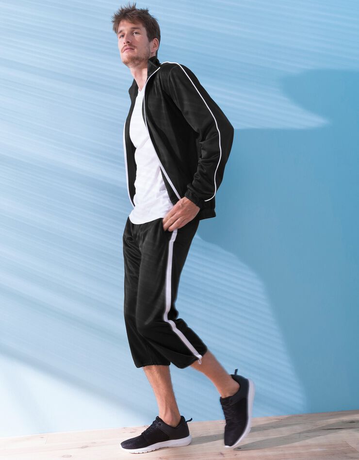 Veste sport microfibre zippée (noir) Veste sport microfibre zippée (noir)