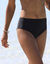 Bas de maillot de bain taille haute uni Solaro (noir)