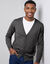 Gilet boutonn&eacute; manches longues (gris anthracite)